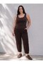 LCW Curve Brown Scuba Fabric Straight-Leg, Loose & Relaxed Fit with Wide-Legged Pants Women's Pants—The ALITA CITY Difference