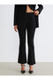 Alita City Lcw Vision Black Elastic Waist Spanish Leg Women's Trousers with a Difference - 3