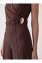 LCW EVERYDAY Brown Solid Standard & Regular Wide-Leg Women's Pants, Featuring the ALITA CITY Touch - 3