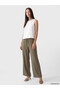 LCW EVERYDAY Khaki Solid Loose & Wide-Leg Women's Pants, Featuring the ALITA CITY Touch