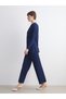 LCW EVERYDAY Navy Blue Raschel Solid Standard & Regular Wide-Leg Women's Pants—The ALITA CITY Difference