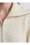 Two Mt Shop Quality Lcw Vision Ecru Knitwear Plain Short Women's Cardigan - 3