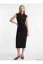 Uzg Store's High-Style Dik Roba Collar Appliqué Buttoned Crepe Dress for Style Enthusiasts - 2