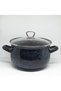22 cm, 3.5-liter BLACK ENAMELED POT FOR MILK AND YOGURT - 2