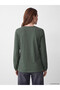 Trendy Picks from Kübra Butik: Tie-Detail Collar, Embroidered, Ruched Blouse - 5