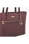 Textured Tote Bag with Charm - 4