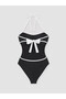 Alita City Farkıyla Soulife Black Plain Women's Swimsuit - 2