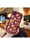 Poco C31 Compatible High-Quality Case with a Scattered Yellow and Pink Flower Pattern in Burgundy