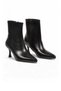 Stylish Women's Zip-Up Boots with a Black Pointed Toe, Fleece-Lined Insulation, and Stiletto Heel 417698 - 3