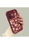 Oppo A5 Pro 4G/5G Compatible High-Quality Burgundy Case with a Scattered Yellow-Pink Floral Pattern - 2