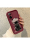 Realme C67 4G-Compatible Phone Case with Black Cat and Flower Print, Shock-Resistant - 2