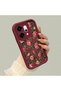 Oppo Reno14 Pro-Compatible Burgundy Case with Rose Butterfly Pattern, Designed Exclusively for Women—A Sophisticated and Stylish Design - 2