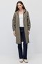 Women's Long Raincoat with a Mock Neck and Zipper - 4