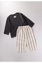 Transitional Striped Set, Ages 2–10, Anthracite and Green Stripes - 2