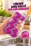 Ultra Premium Dish Sponge - Double-Sided Textured Dish Sponge That Cleans and Polishes Without Scratching, Pink