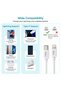 كابل IM-273CL من نوع USB-C إلى Lightning، يدعم الشحن السريع بقوة 27 واط، ونقل البيانات بسرعة 480 ميجابت في الثانية، طوله 1 متر، باللون الأزرق الفاتح. - 6
