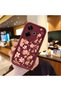 Poco M6 4G-Compatible High-Quality Case with a Scattered Yellow and Pink Floral Pattern in Burgundy