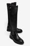 Women's Black Casual Boots with Elastic, Stretch, Below-the-Knee, Enpar - 3