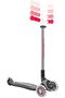 Master Lights Children's Scooter, 120/80 mm, ABEC 9, 3 Wheels, Height Adjustable, LED Light Wheels, Black/Red - 4
