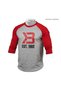 Men's Baseball T-Shirt - Red-Gray Melange - 2