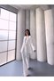 Women's Shawl-Detail Jacket and Pants Set—Long-Tie-Detail, Stylish Two-Piece Set - 8