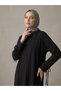Piped Pike Dress—Black