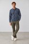 New Season Men's Regular Fit Two-Ply Polo Collar Sweatshirt - 2