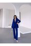 Women's Custom-Designed Jacket and Pants Set—Stylish Two-Piece Set with Shoulder Detail and Buckle Detail
