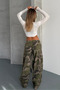 Women's Camouflage Print Cargo Pocket Balloon Pants, 100% Cotton - 8