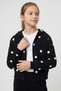 M9573 Girls' Cropped Cardigan, Black 134 (9-10)