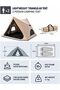 Auto Family Triangle Automatic Camping Tent, Portable Camping Shelter with Zippered Door, Mesh Ventilation Windows and Waterproof-Style Floor - 3