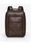 17-Inch Faux Leather Laptop Backpack, Water-Repellent, With Luggage Straps, for Business and Travel