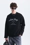 Oversize Letter Print Sweatshirt - 2