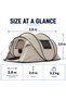 Auto Family Premium 3-Pole Boat Tent, Automatic Pop Up Camping Boat Tent, Portable Outdoor Tent with Spacious Interior, Quick Setup Camping Shelter - 3