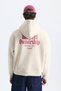 Boxy Fit Lettered Hooded Sweatshirt - 5