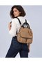 Quilted Women's Backpack and Shoulder Bag: 3-in-1, Water-Repellent, Multiple Compartments - 3