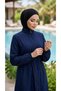 Adjustable-Waist, Elastic-Waisted, Water-Repellent Fabric, 3-Piece Fully Covering Modest Swimwear Hijab Burkini - 3