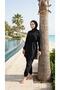 Adjustable-Waist, Elastic-Waisted, Water-Repellent Fabric, 3-Piece Fully Covering Modest Swimwear Hijab Burkini - 2