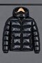 Men's Black Winter Jacket with Hood, Padded Design, and Zipper - 6