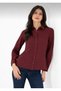 Women's burgundy long sleeve basic shirt