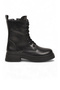 Women's Zip-Up Boots 238075 Black Leather - 2