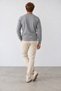 New season klok men's regular fit crew neck pique sweatshirt. - 3
