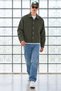 Men’s Shirt Collar Button-Front Melton Khaki Jacket - 4