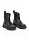 Women's Zip-Up Boots 552255 Black Leather