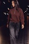 Women's Sporty-Chic Casual Brown Sweatshirt - 6