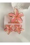 HAIR CLIP - 3-PIECE SET, DARK PINK LOTUS FLOWER HAIR CLIPS (1 PIECE 8 CM, 2 PIECES 4 CM) - 8