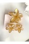 HAIR CLIP - 3-PIECE SET: LOTUS FLOWER-PRINTED HAIR CLIPS (1 PIECE 8 CM, 2 PIECES 4 CM) - 6