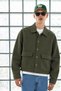 Men's Oversized Khaki Transitional Jacket with Pockets