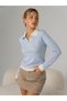 Women's Polo Collar Zipper-Front Openwork Patterned Knit Sweater 12522