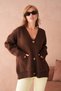 Women's V-Neck Buttoned Pocket Knitwear Cardigan - 4